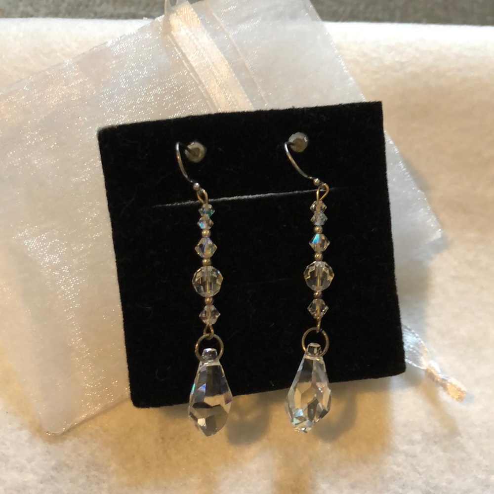 Handmade crystal drop earrings